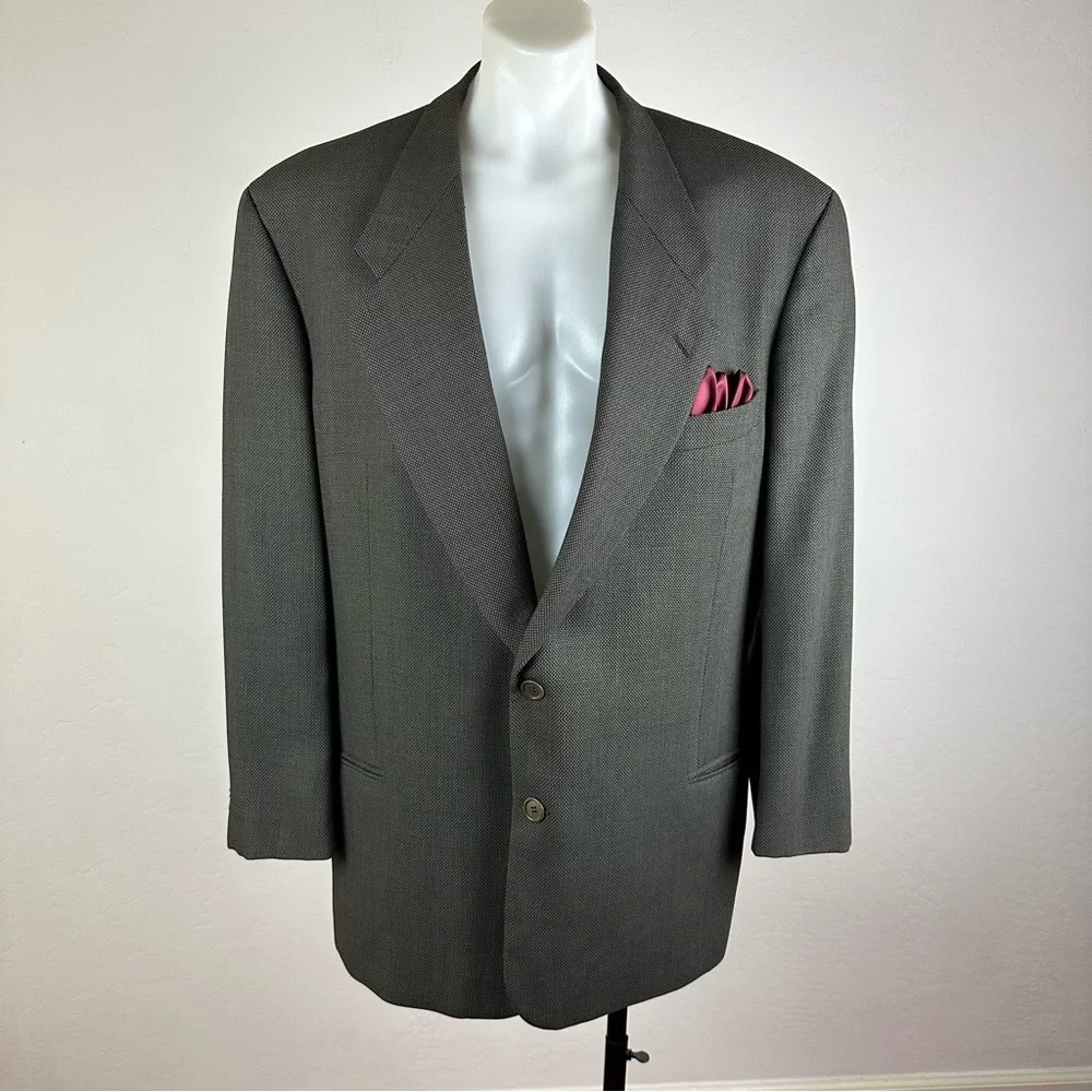 Giorgio Armani Virgin Wool Micro-Dot Sport Jacket